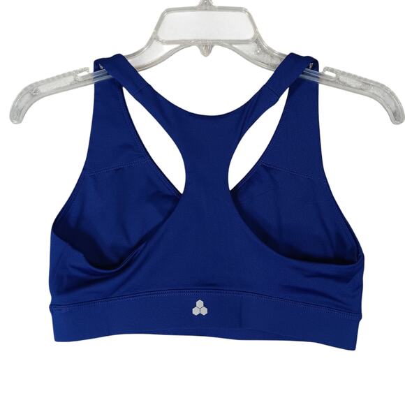 Tek Gear Workout Gear Sport Bra Size Medium Blue Racer Back - Picture 2 of 4
